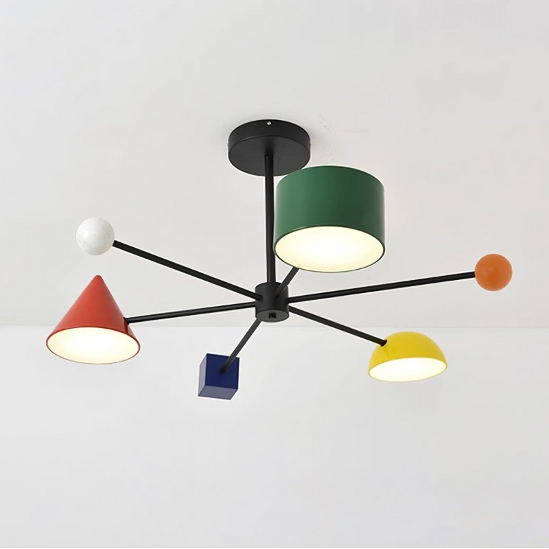Geometrische kleurrijke plafondlamp...