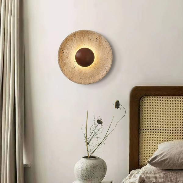 Artistic Stone Brown Wall Light