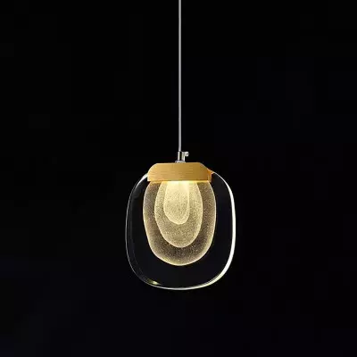 Glazen rimpelingen hanglamp...