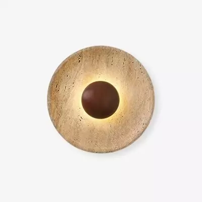 Artistic Stone Brown Wall Light 2