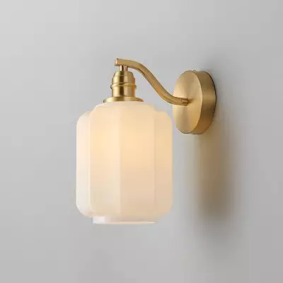 Retro wandlamp van messing...