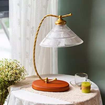 Glazen kap Vintage leeslamp...