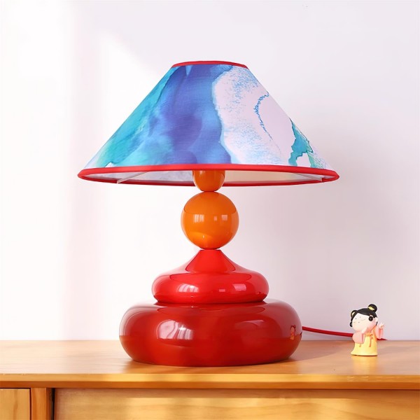Retro Decorative Colorful Stacked Table Lamp