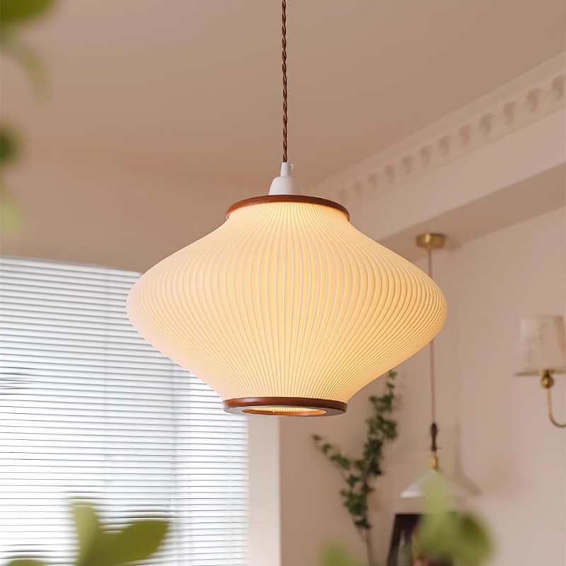 Lampe à suspension cloche en pin de...