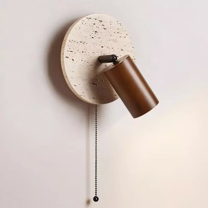 Vintage Yellow Travertine Wall Lamp...