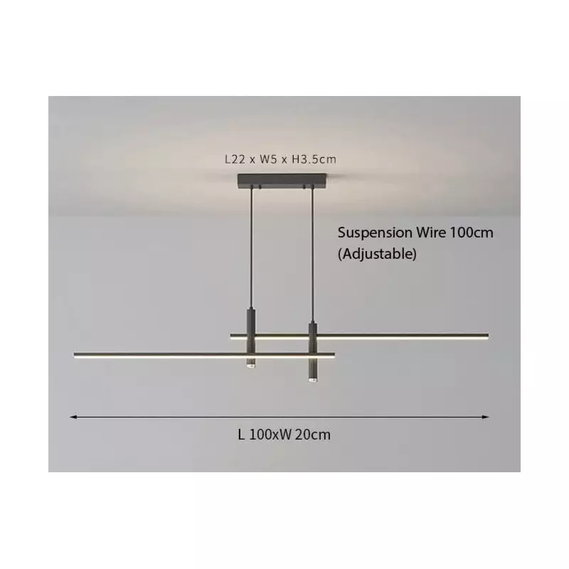 Modern Minimalist Sleek Metal Rod...