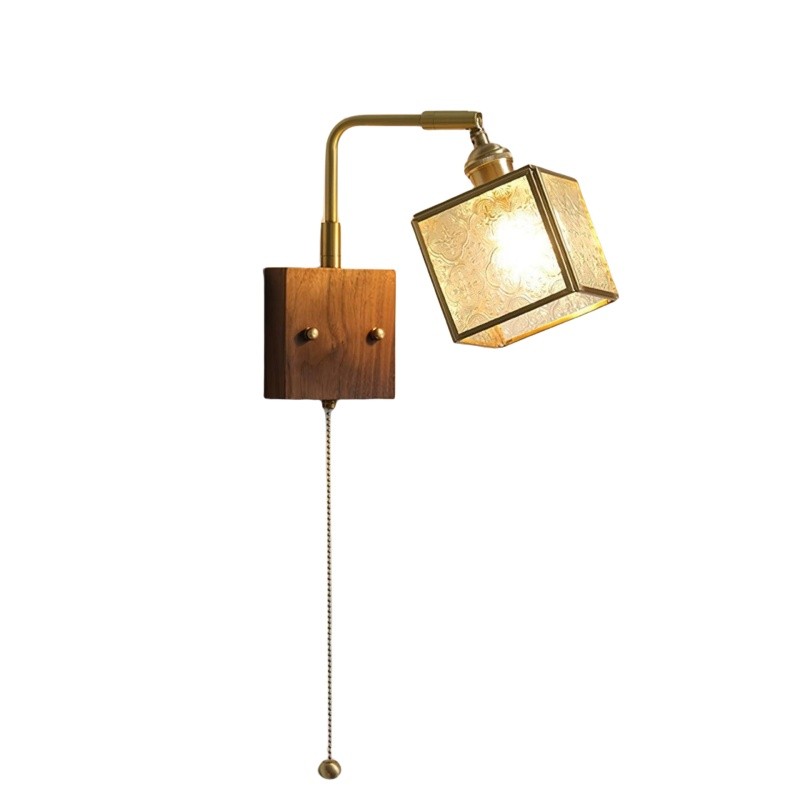 Square Glass Adjustable Wooden Wall...