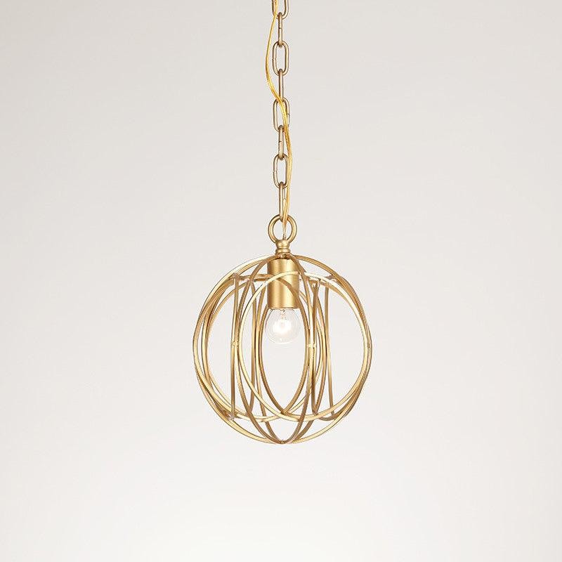 Holle metalen lijn retro hanglamp KL539