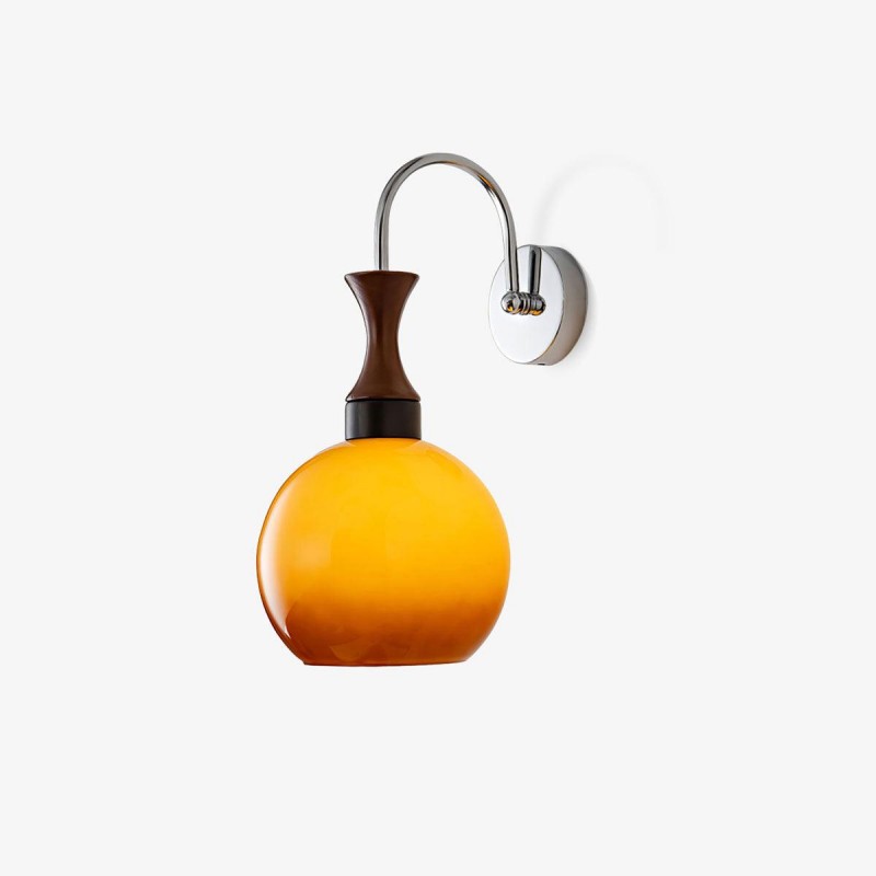 Sphärische gelbe Wandleuchte KL547