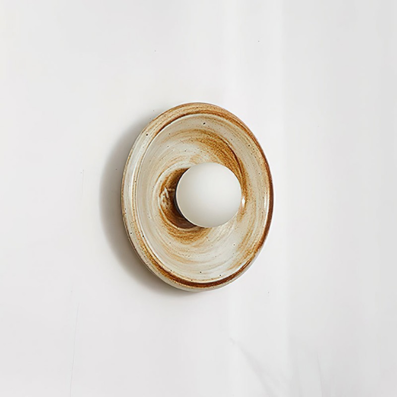 Lampada da parete rotonda in ceramica...