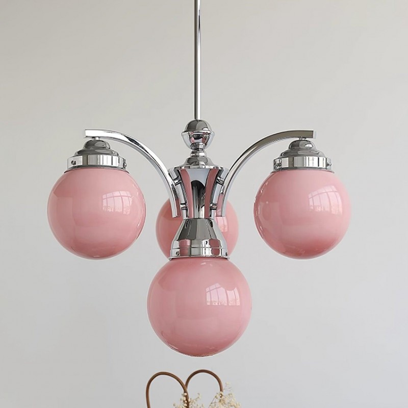 Lampadario francese elegante in vetro...