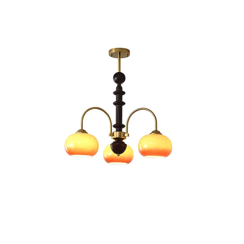 Vintage Bauhaus Persimmon Chandelier...