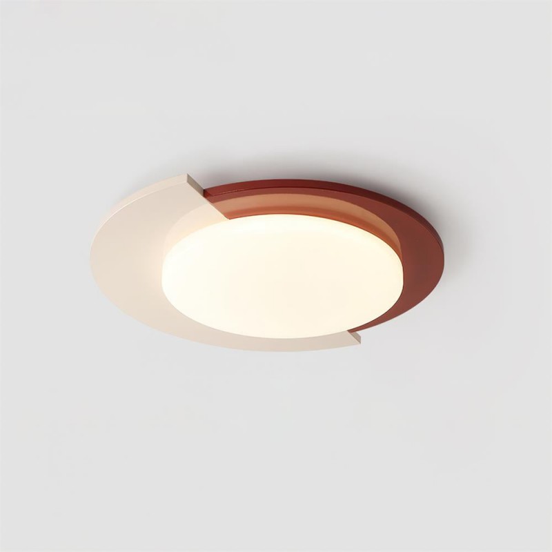 Plafonnier rond rouge et blanc KL638