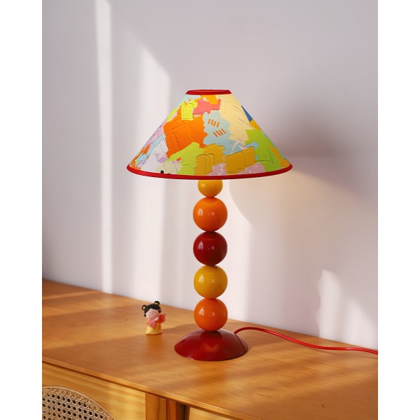 Retro Coloful Stacking Ball Table Lamp