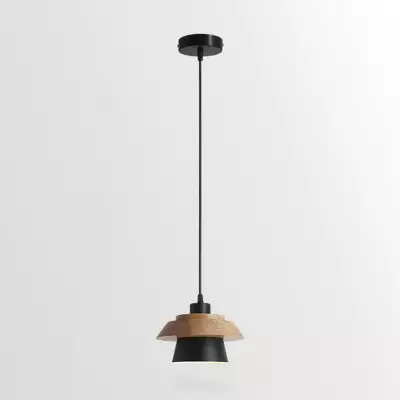 Hanglamp van steen en hout...