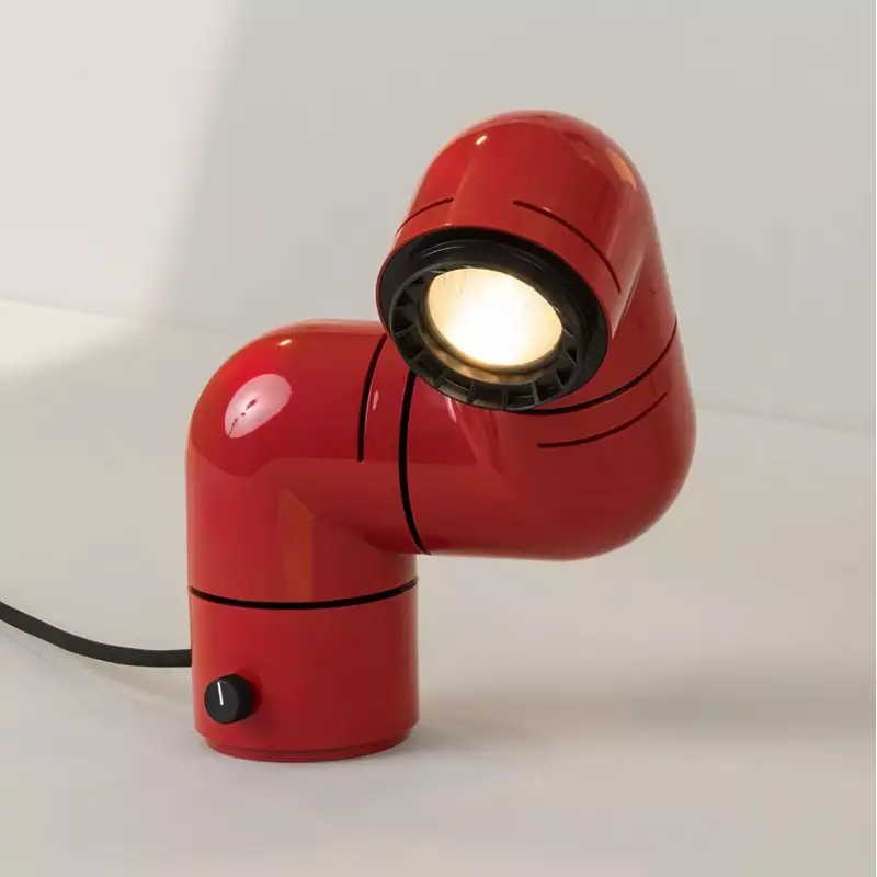 Red Tubular Table Lamp Suitable For...