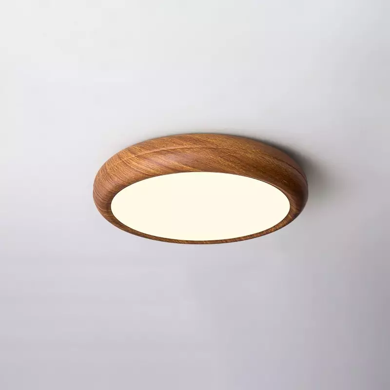 Plafonnier rond en grain de bois KL764