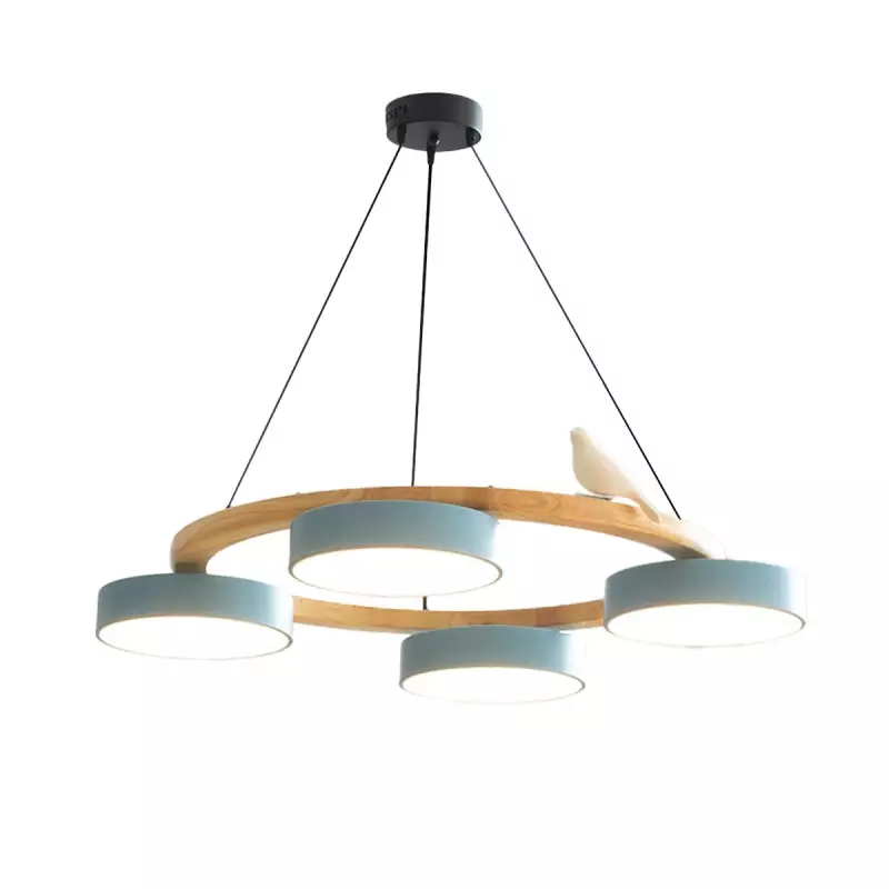 Nordic Wooden Bird Creative Round...