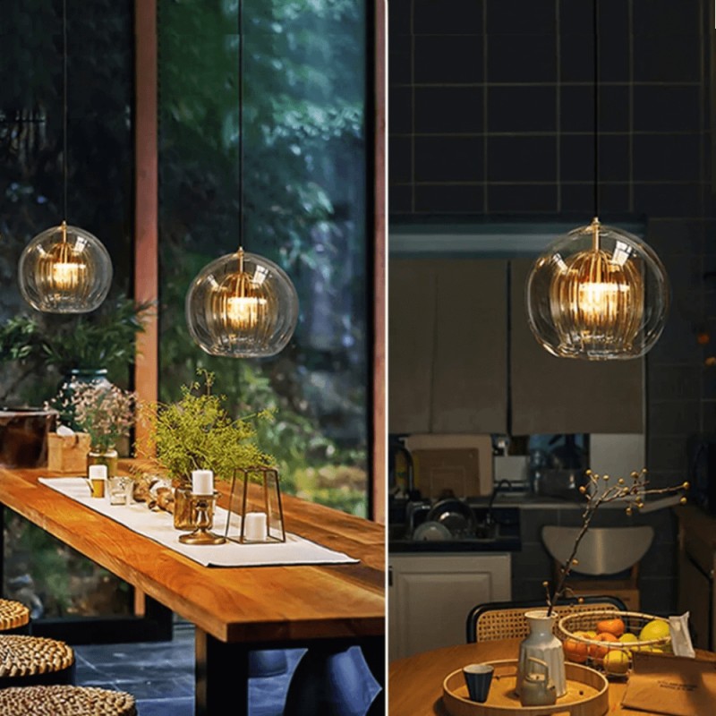 Lámpara colgante moderna de vidrio... Lámpara colgante moderna de vidrio...