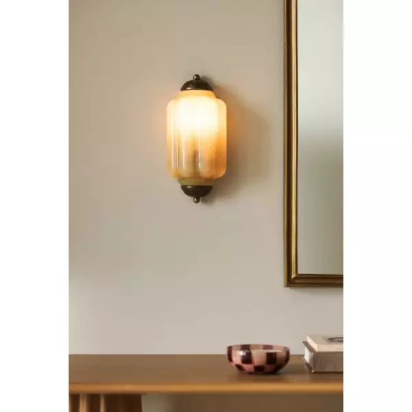 Eloise Long Pumpkin Retro Glass Recessed Wall Lamp