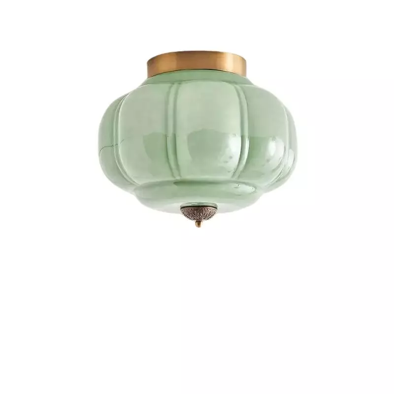 Eloise Retro Milk Glass Semi Flush Mount Ceiling Light