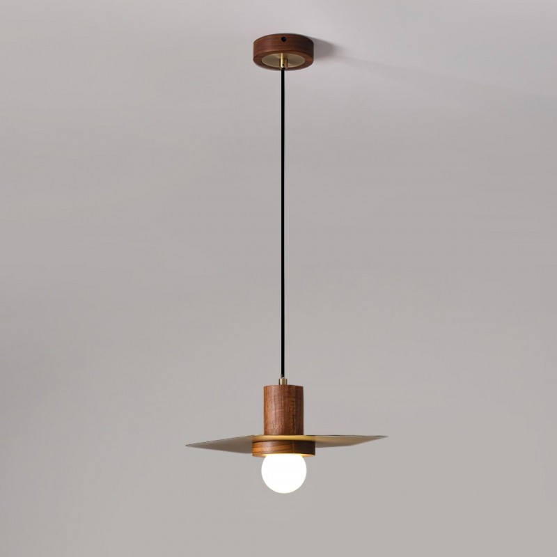 Lampada a sospensione Jupiter in noce...