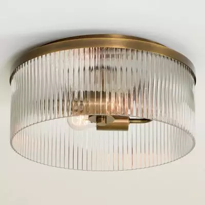 Cooper Ribbed Glass Flush...