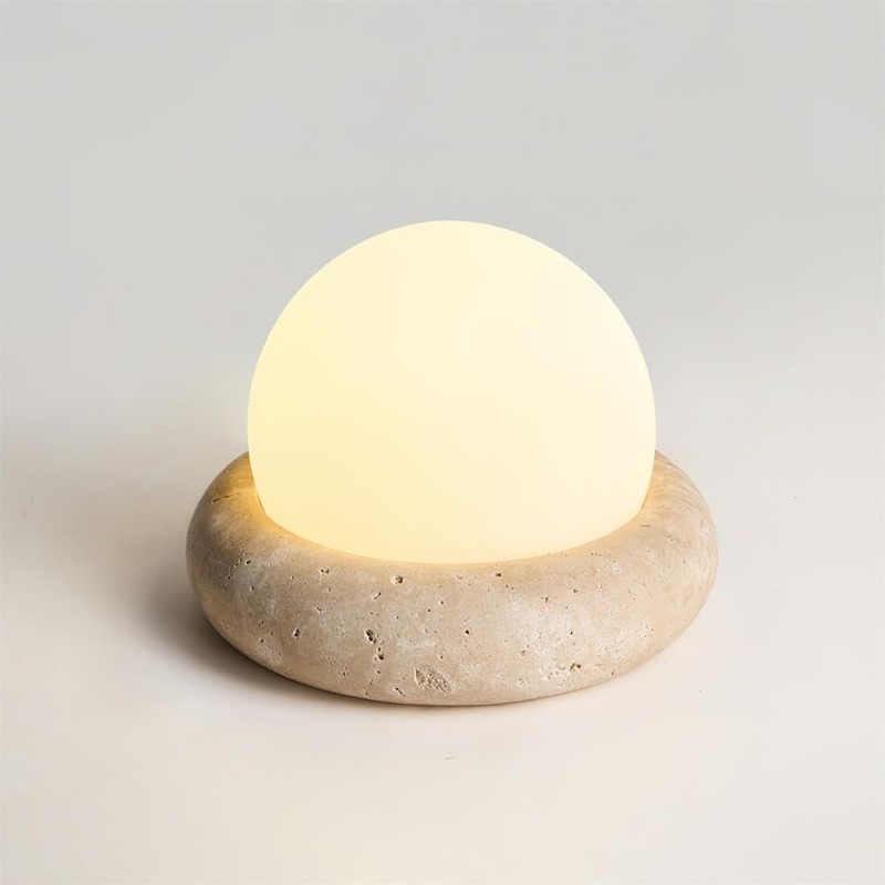 Modern Travertine Cute Mini Orb Table...
