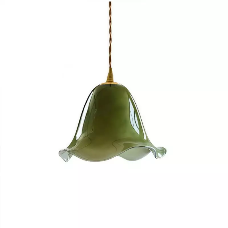 Vintage Green Glass Pendant Light KL882
