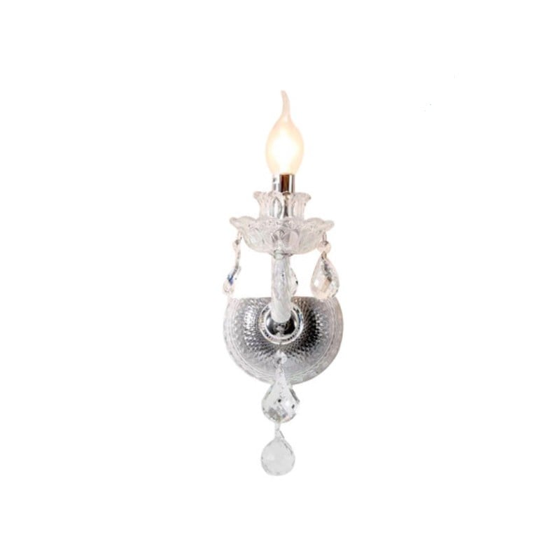 Candlestick Crystal Wall Light