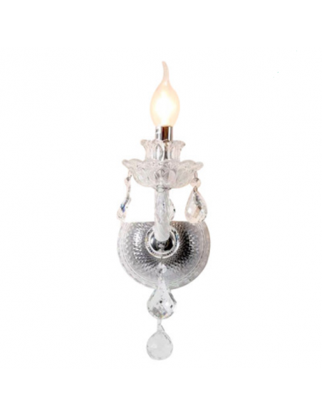 Candlestick Crystal Wall Light