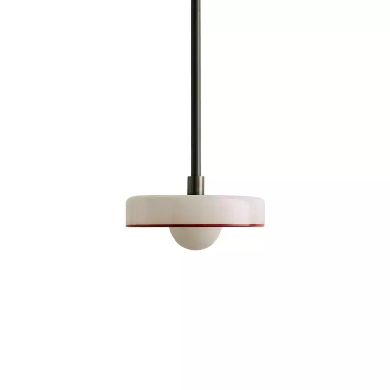 Suspension disc orb en verre et tige...