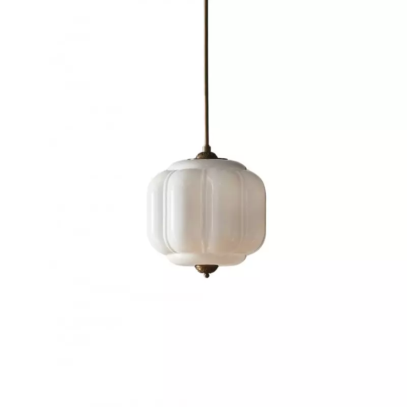 Suspension en Verre Opale Vintage...