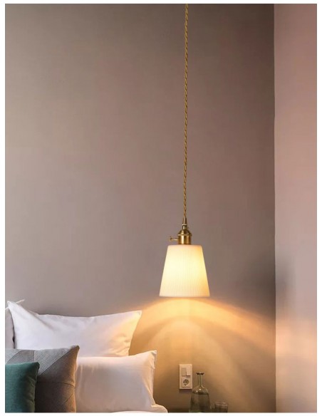 KiKi Ceramic Brass Pendant