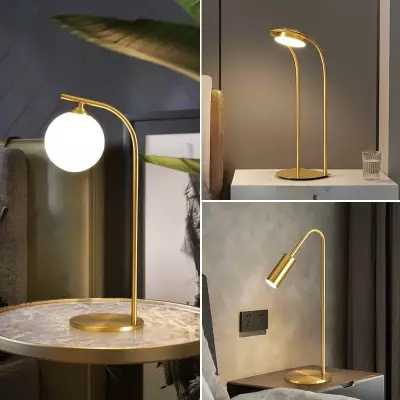 Koperen licht luxe tafellamp 2
