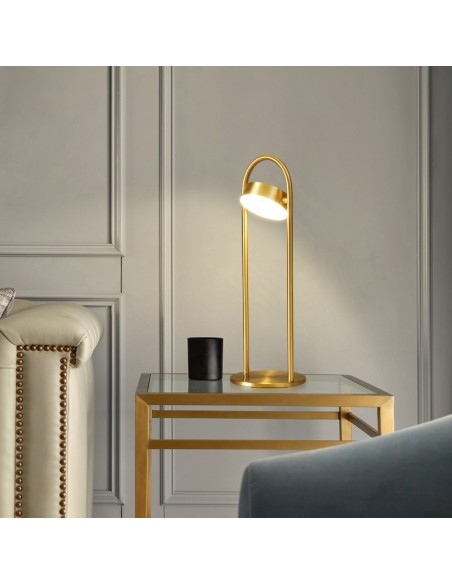 Lampe de table de luxe légère en cuivre