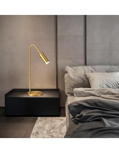 Lampe de table de luxe légère en cuivre
