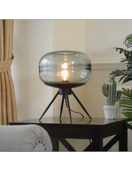 Lacquered Glass Table Lamp