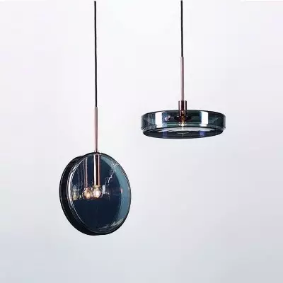 Dark Blue Glass Pendant Lamp