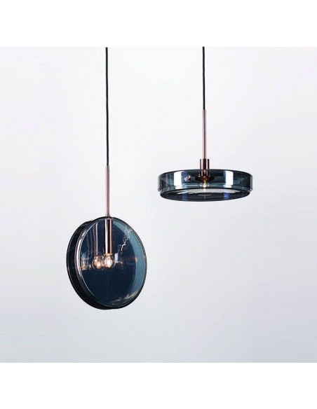 Dark Blue Glass Pendant Lamp