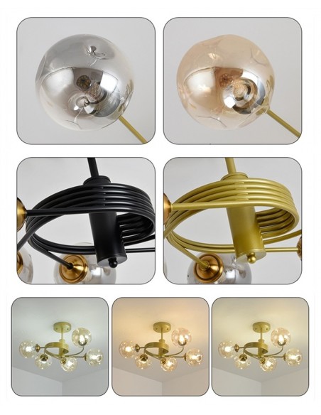 Lampe à suspension Globe combinée