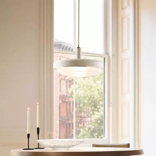 Rolvona Glass Pendant Light - Vintage Inspired Retro Style with Modern Elegance