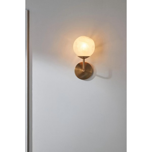 Pawrior Modern Organic Glass Sphere Wall Light - Nordic Cloud Design Wall Sconce