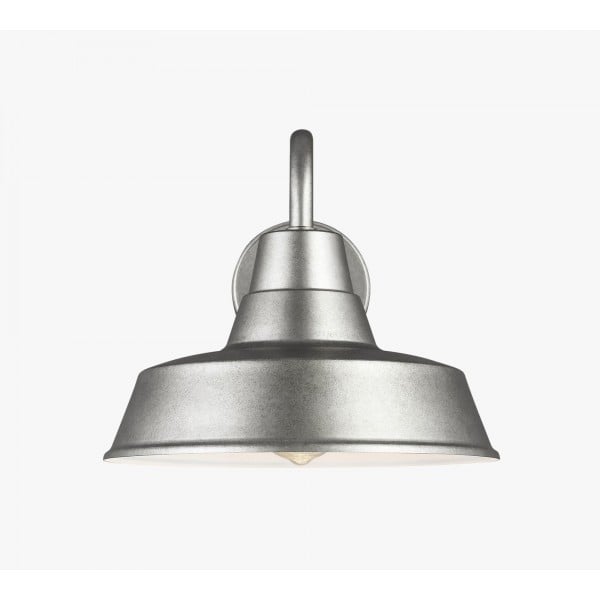 Korvi Outdoor Metal Sconce - Aluminum Pewter Wall Light