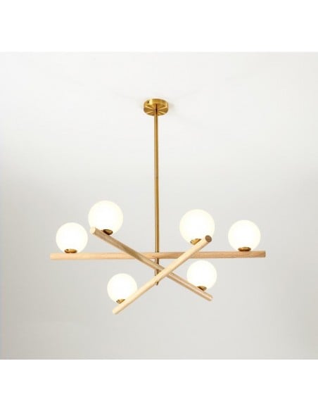 Minimalist Line Ball Chandelier