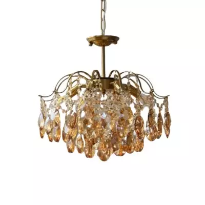 Vintage Sumptuous Teardrop Crystal Chandelier