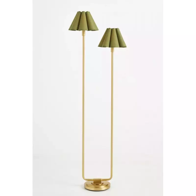 Capirise Gold Scalloped Shade Floor...