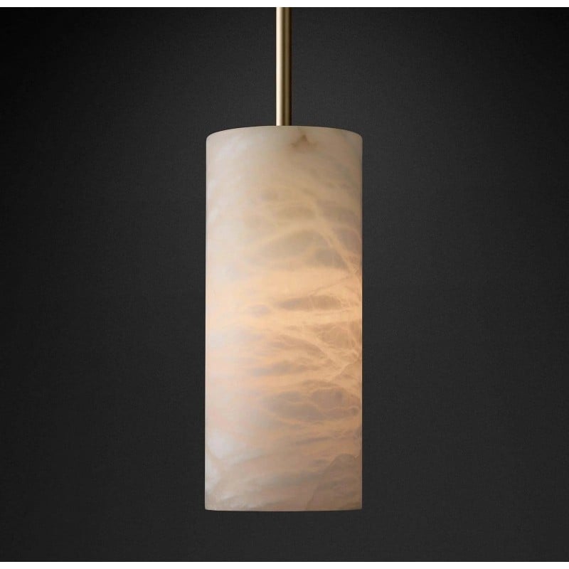 Hand Carved Alabaster Cylinder...