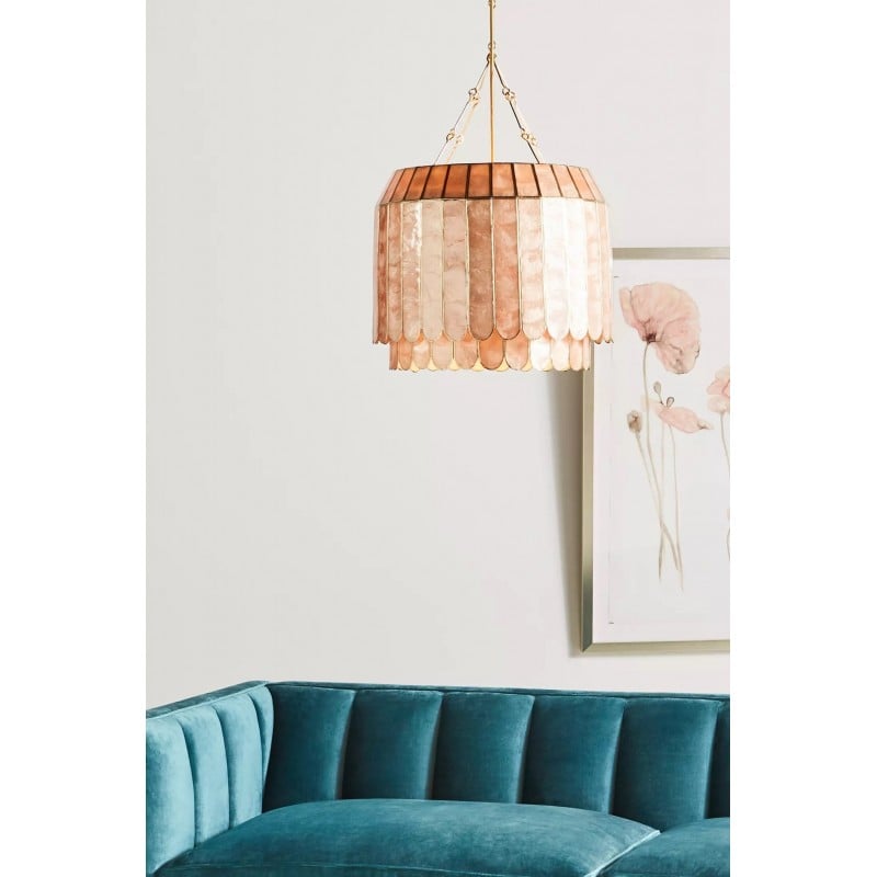 Lumica Capiz Faceted Pendant Light -...