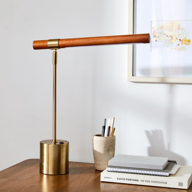Moss Modern Linear Wood LED Table...
